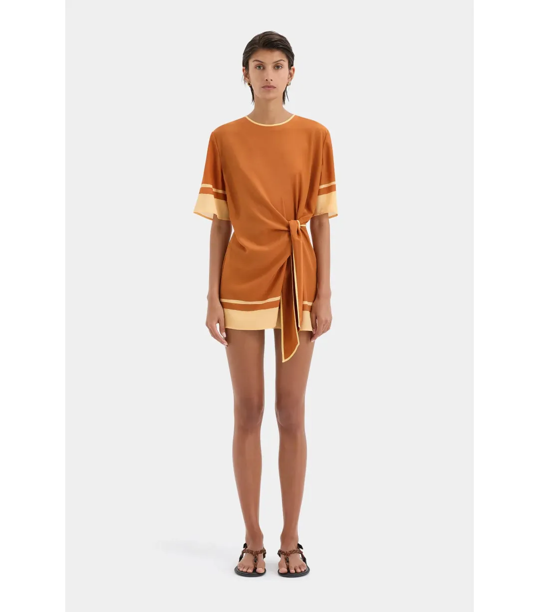 Sir the Label Soma Mini Dress Rust Size 3 / AU 12  for rent on The Volte - main image