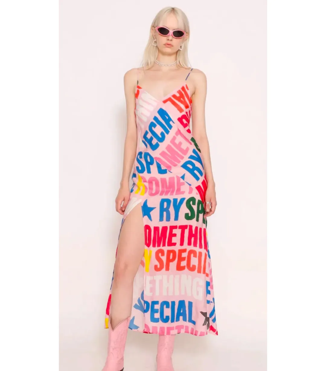Something Very Special Reddit Slip Dress Multi Size M / AU 10 for rent on The Volte - main image