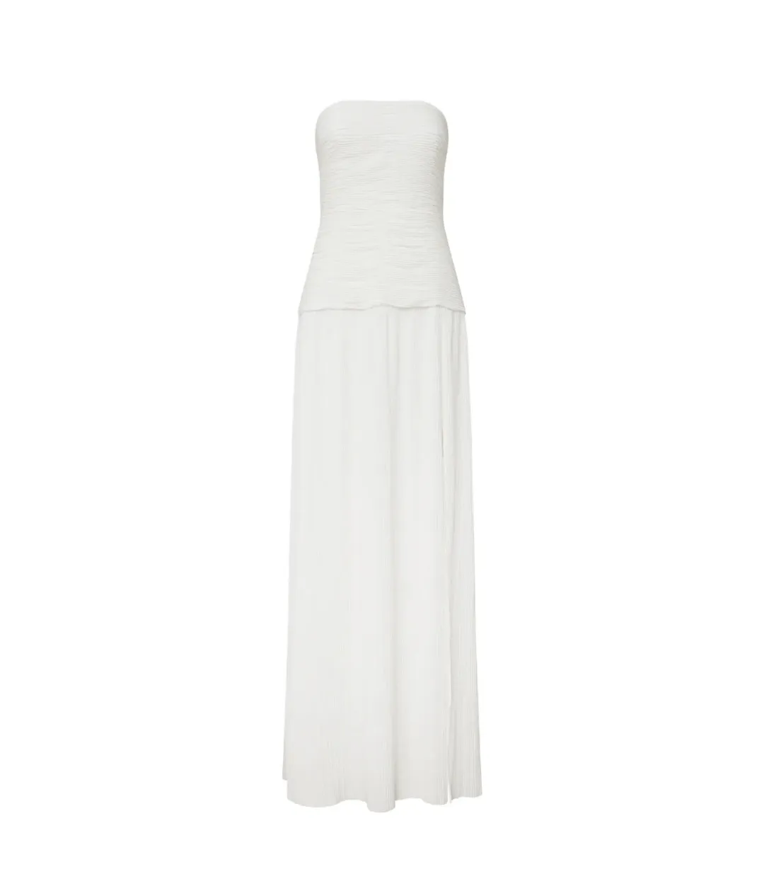 Manning Cartell Double Time Pleat Strapless Dress White Size AU 8 for rent on The Volte - main image