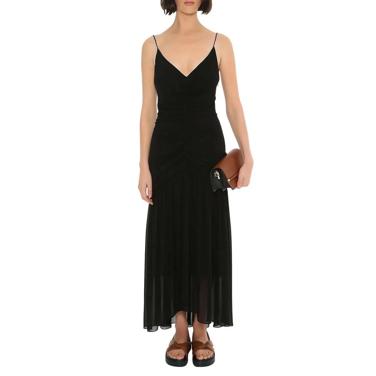 Ginger & Smart Onyx Slip Maxi Dress Onyx Black Size 14 - Image 1