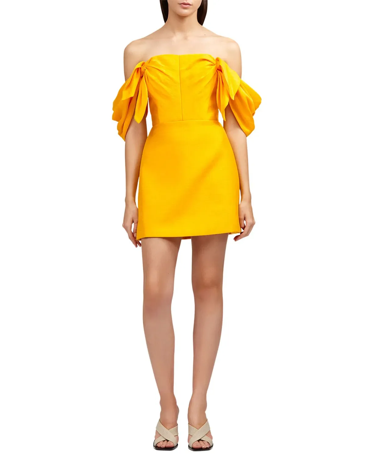 Acler Selkin Mini Dress Yellow Size 10 - Image 1