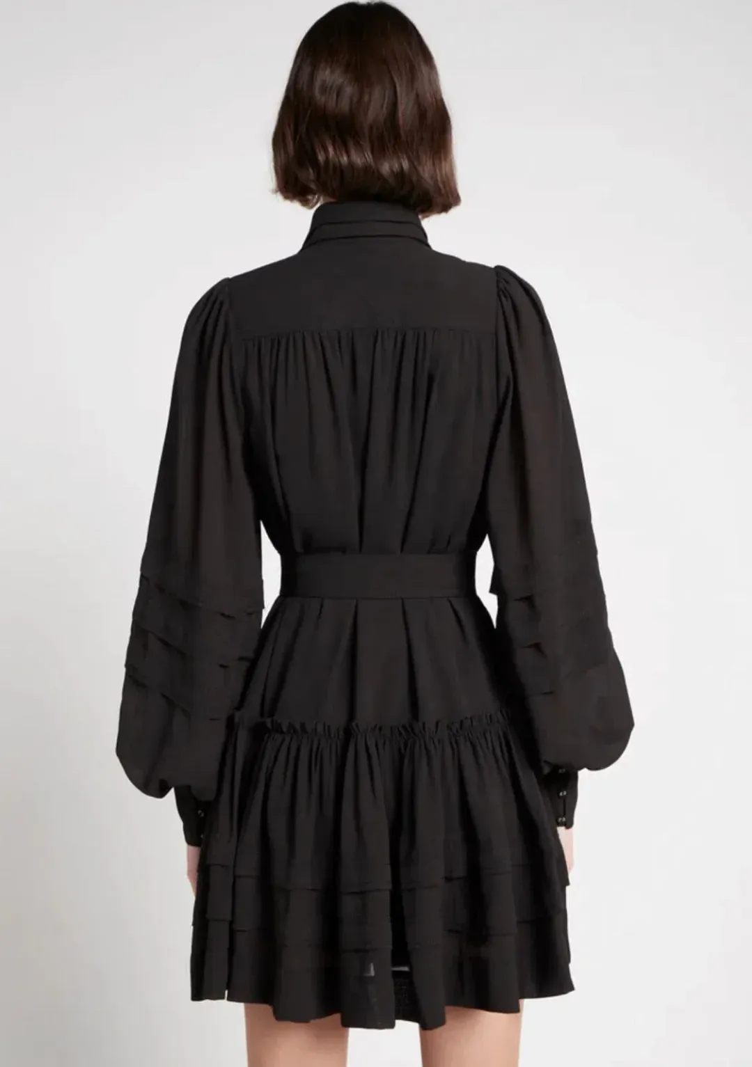 Aje Aurora Belted Mini Dress Black Size 8    for rent on The Volte - main image