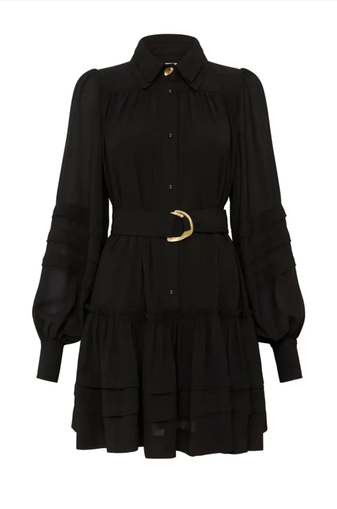 Aje Aurora Belted Mini Dress Black Size 8    for rent on The Volte - main image