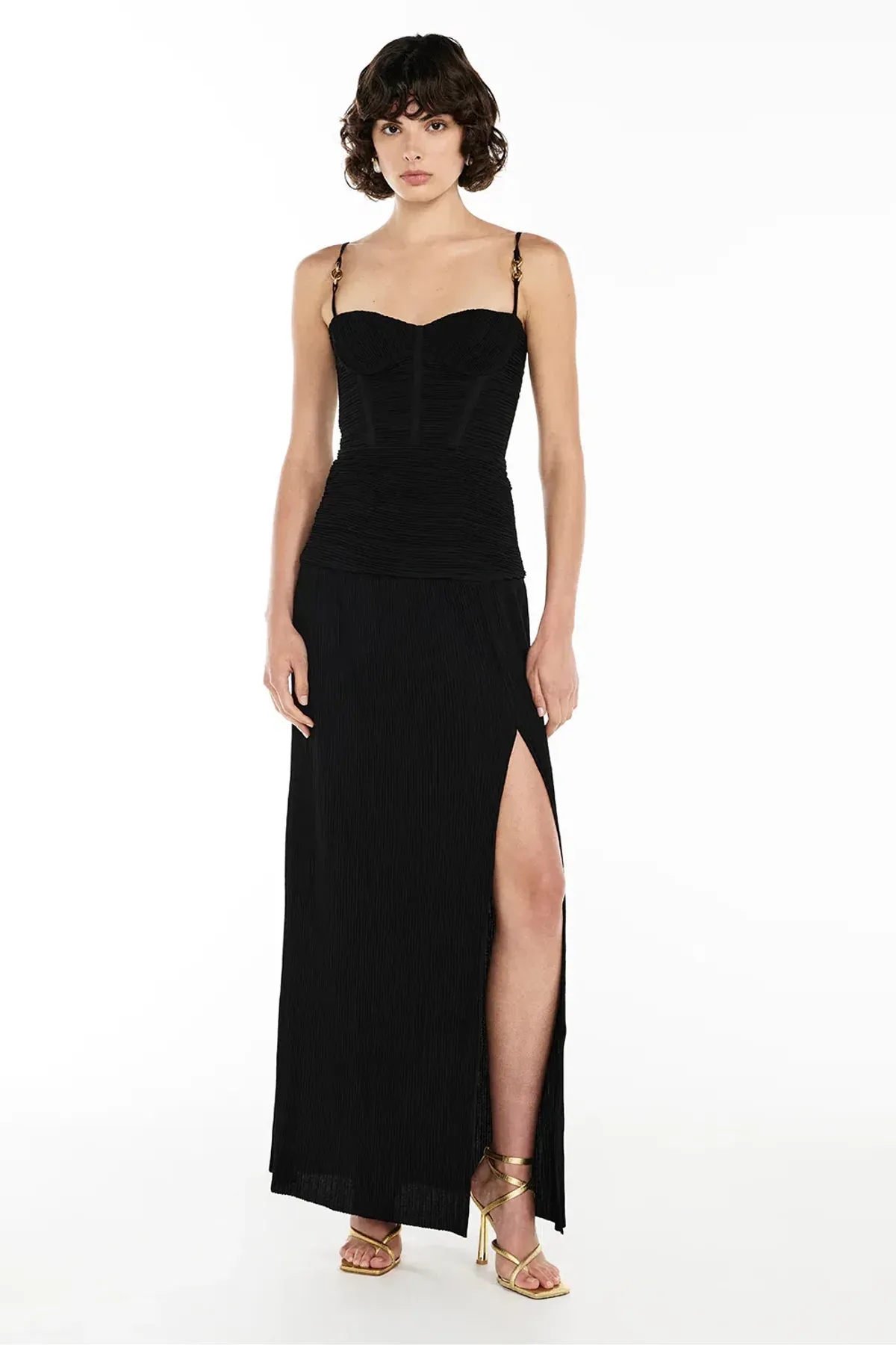 Manning Cartell Double Time Pleat Dress Black Size 14 - Image 5