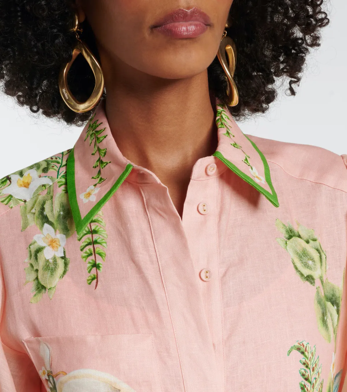 Alemais Papaya Shirt Dress Pink Print Size 10 - Image 4