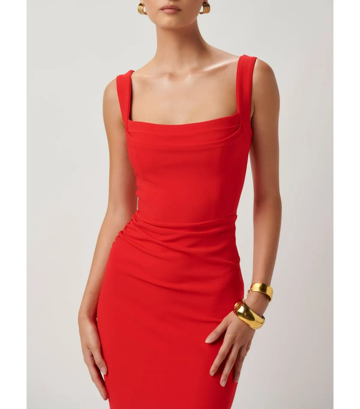 Effie Kats Marbella Dress In Cherry Red Size S / AU 8 - Image 2