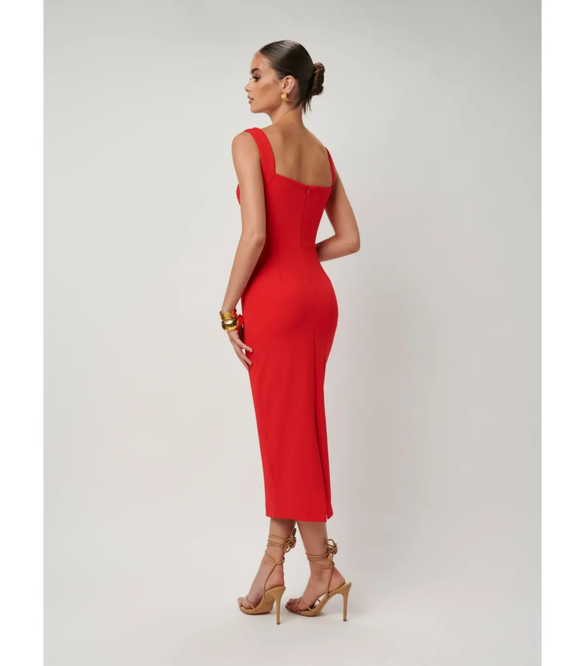 Effie Kats Marbella Dress In Cherry Red Size S / AU 8 - Image 3