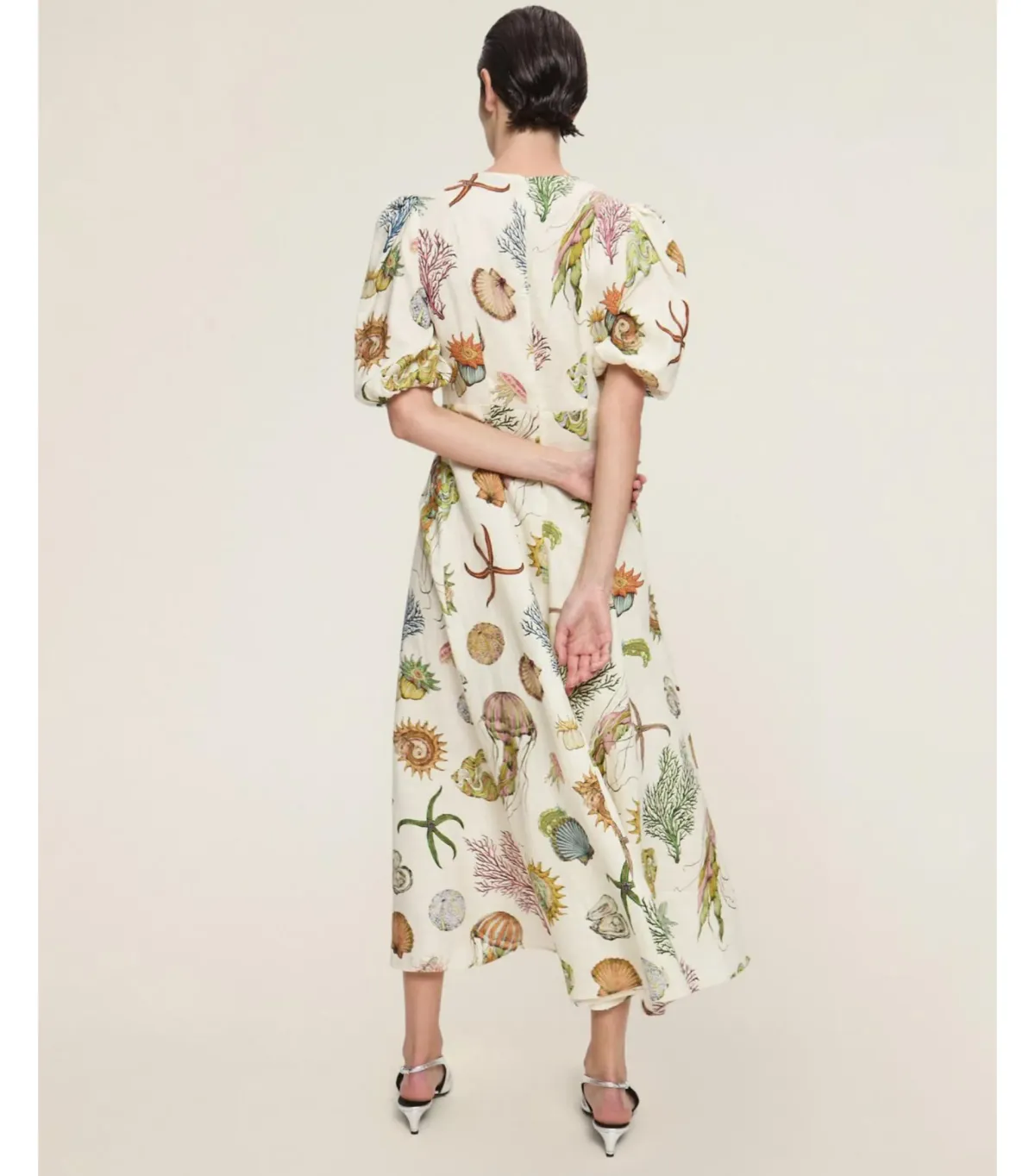 Alemais Sea Midi Dress Print Size AU 12 - Image 3