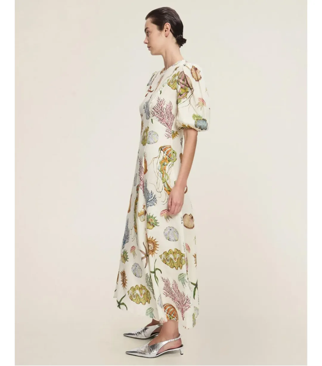 Alemais Sea Midi Dress Print Size AU 12 for rent on The Volte - main image