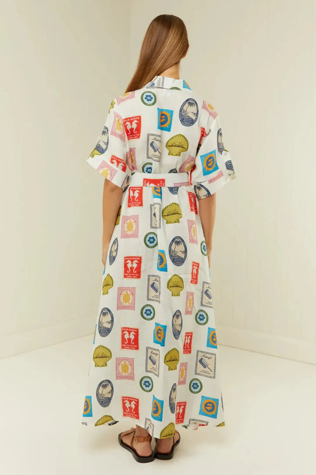 Palm Noosa Memento Maxi Dress in Holiday Stamp Size 8 for rent on The Volte - main image