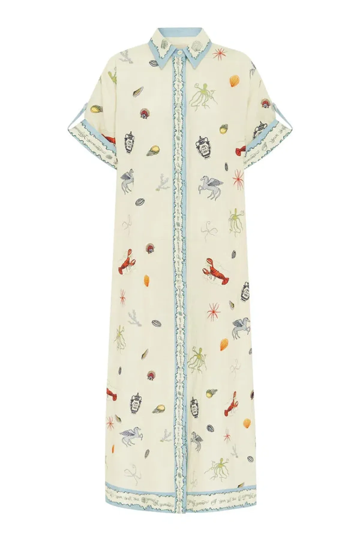 Alemais Sandy Embroidered Shirtdress Print Multi Size 8 - Image 6