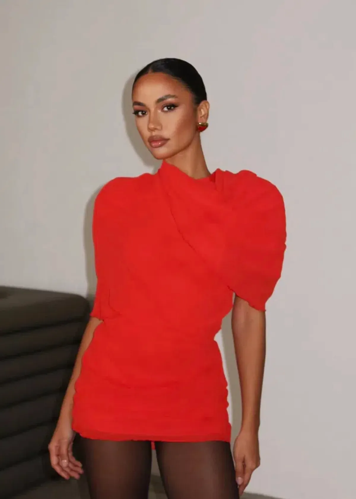 Yojani Boutique Carmen Mini Dress Red Size S / AU 8 - Image 3