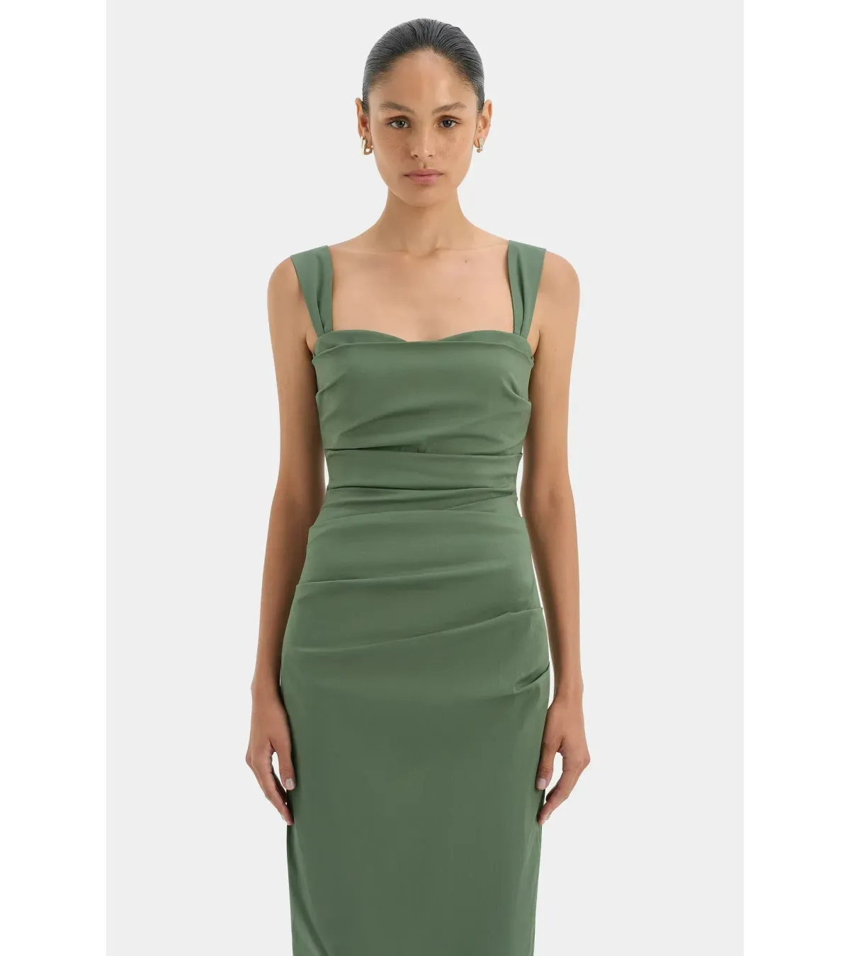 Sir The Label Florent Balconette Gown in Forest Green Size AU 12 - Image 3