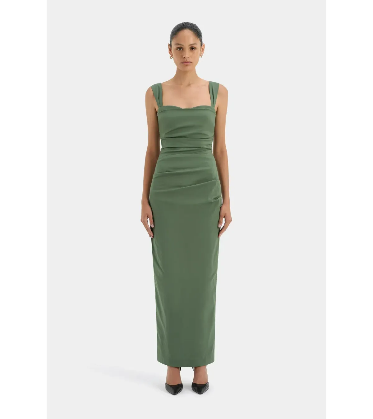 Sir The Label Florent Balconette Gown in Forest Green Size AU 12 - Image 1