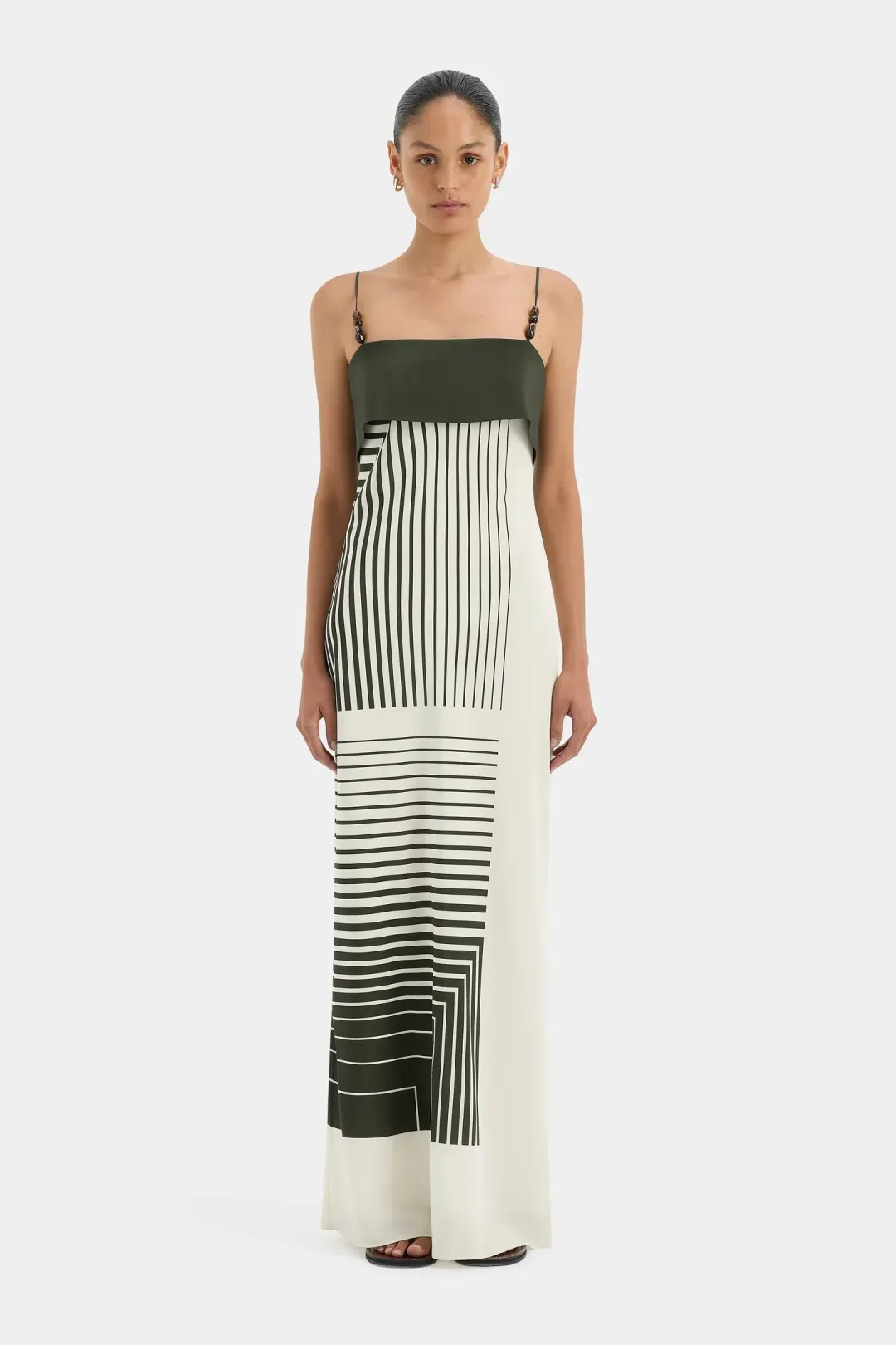 Sir The Label Leilana Slip Dress Garden Stripe Size 10  for rent on The Volte - main image