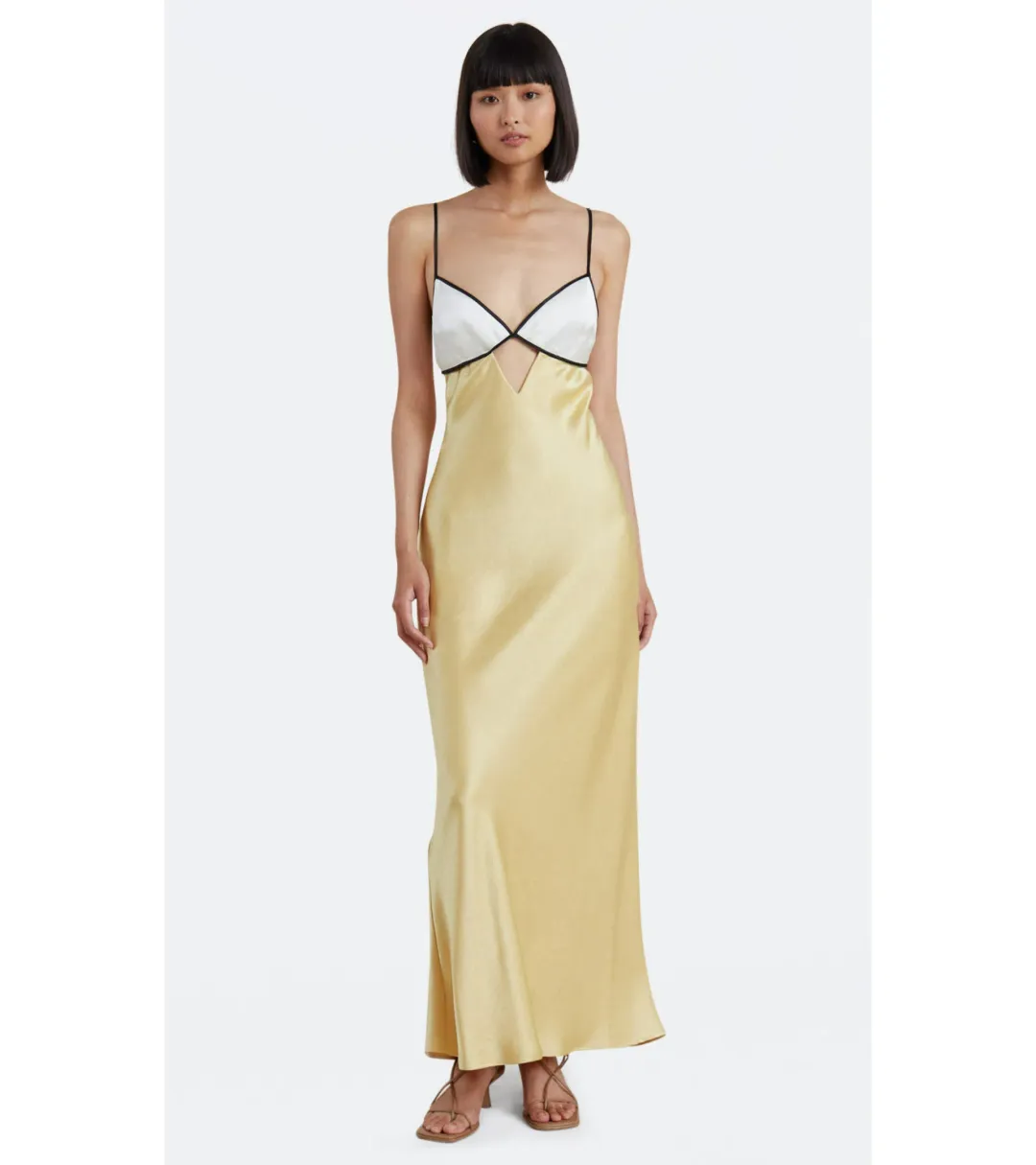 Bec & Bridge Nadia Bustier Maxi Dress Straw/Ivory Size AU 8 for rent on The Volte - main image