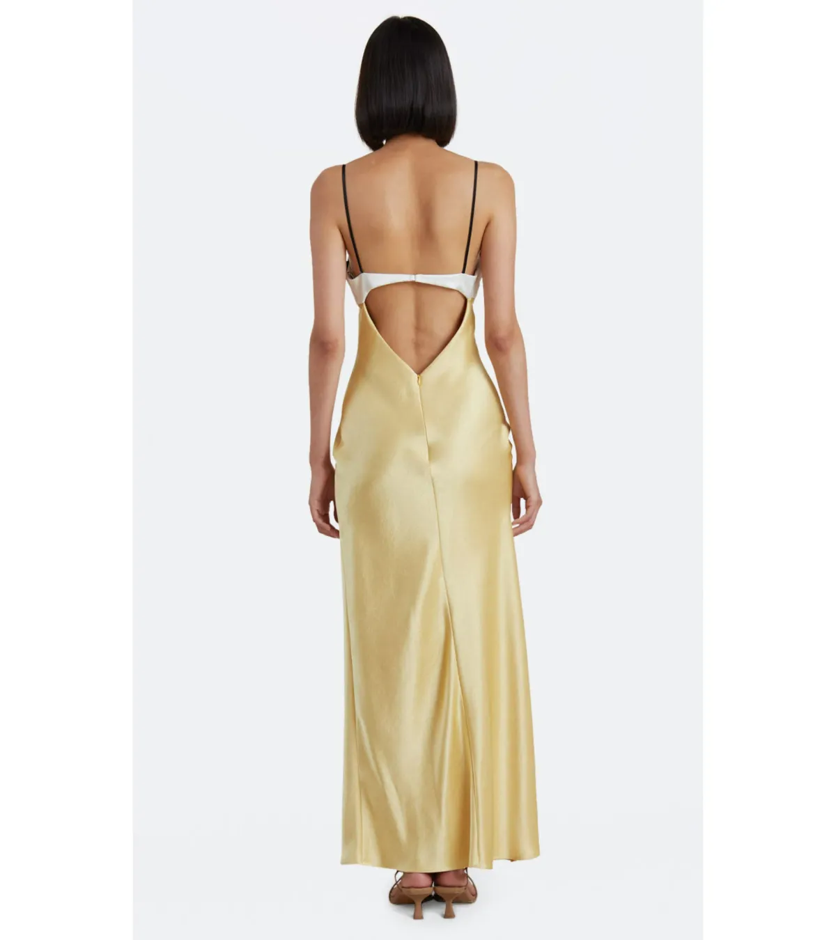 Bec & Bridge Nadia Bustier Maxi Dress Straw/Ivory Size AU 8 - Image 3