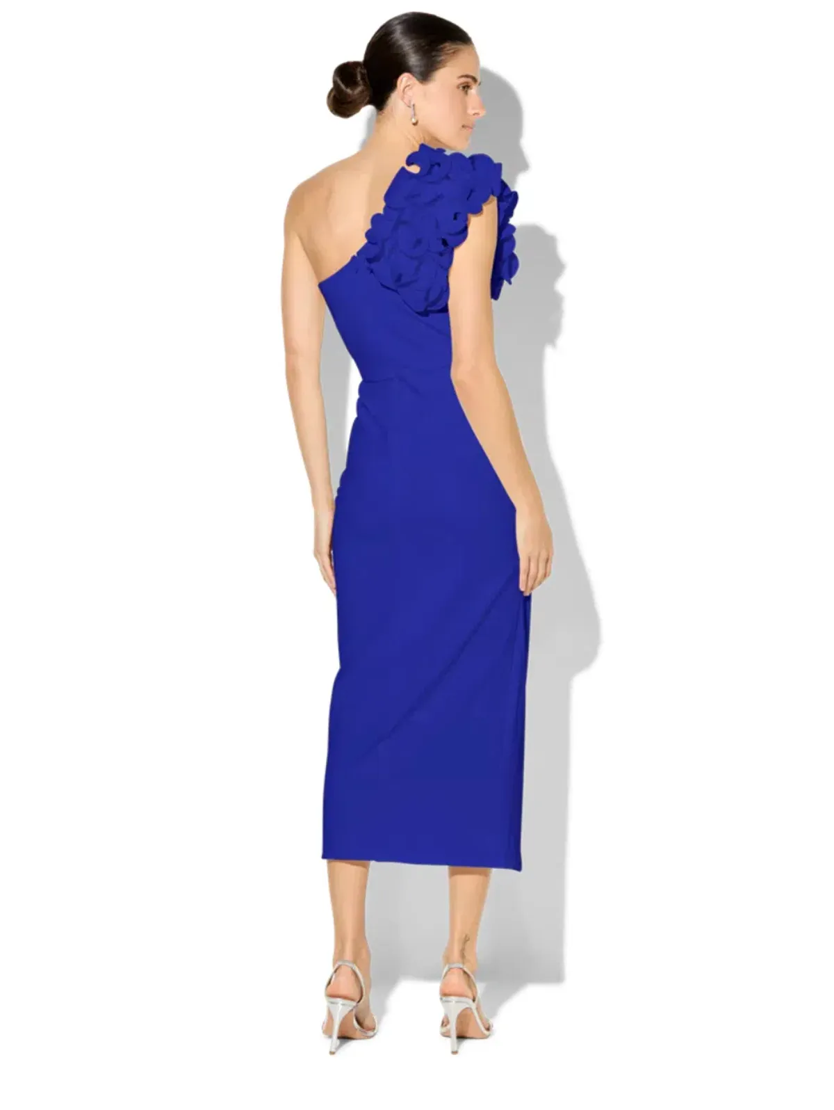 Montique Melody Sapphire One Shoulder Dress Sapphire Blue Size AU 8  - Image 4