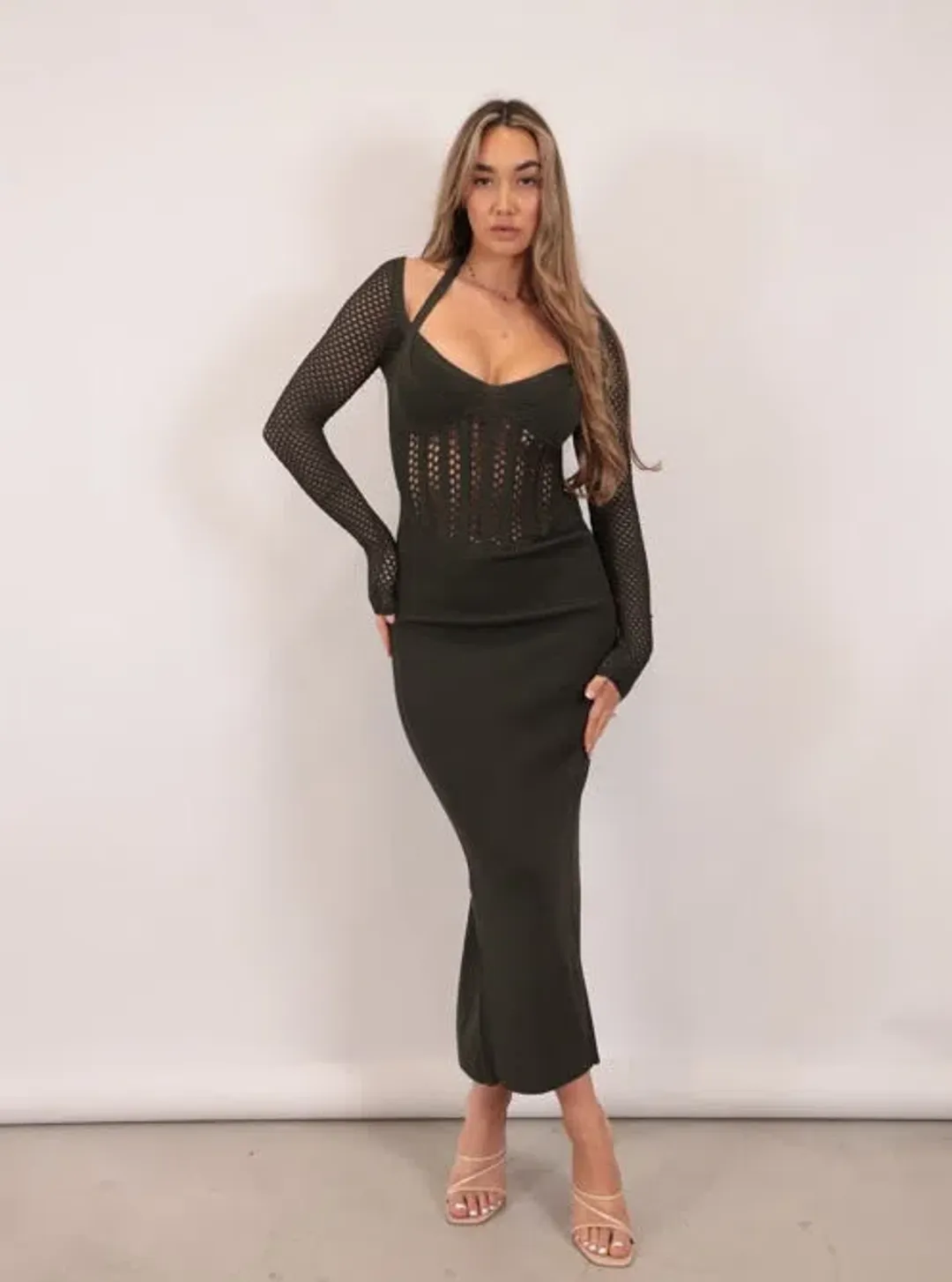 Dion Lee Column Corset Dress Black Size S / AU 8 for rent on The Volte - main image