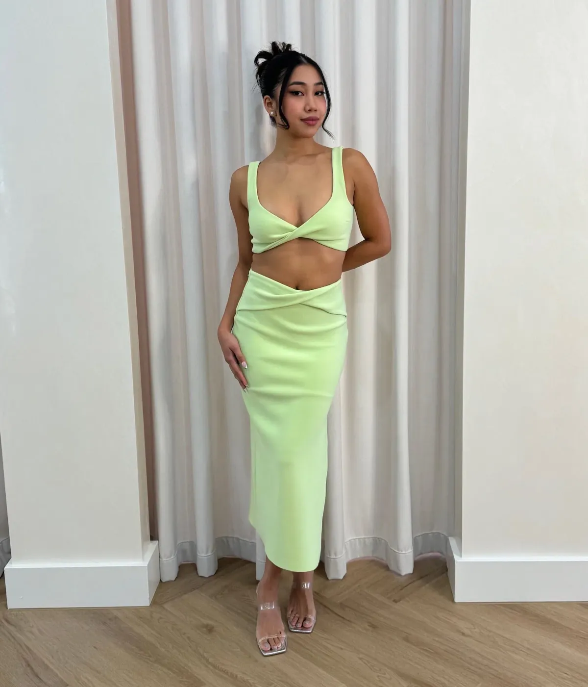 Bec & Bridge Clover Top and Midi Skirt Set Green Size XS / AU 6 - Image 2