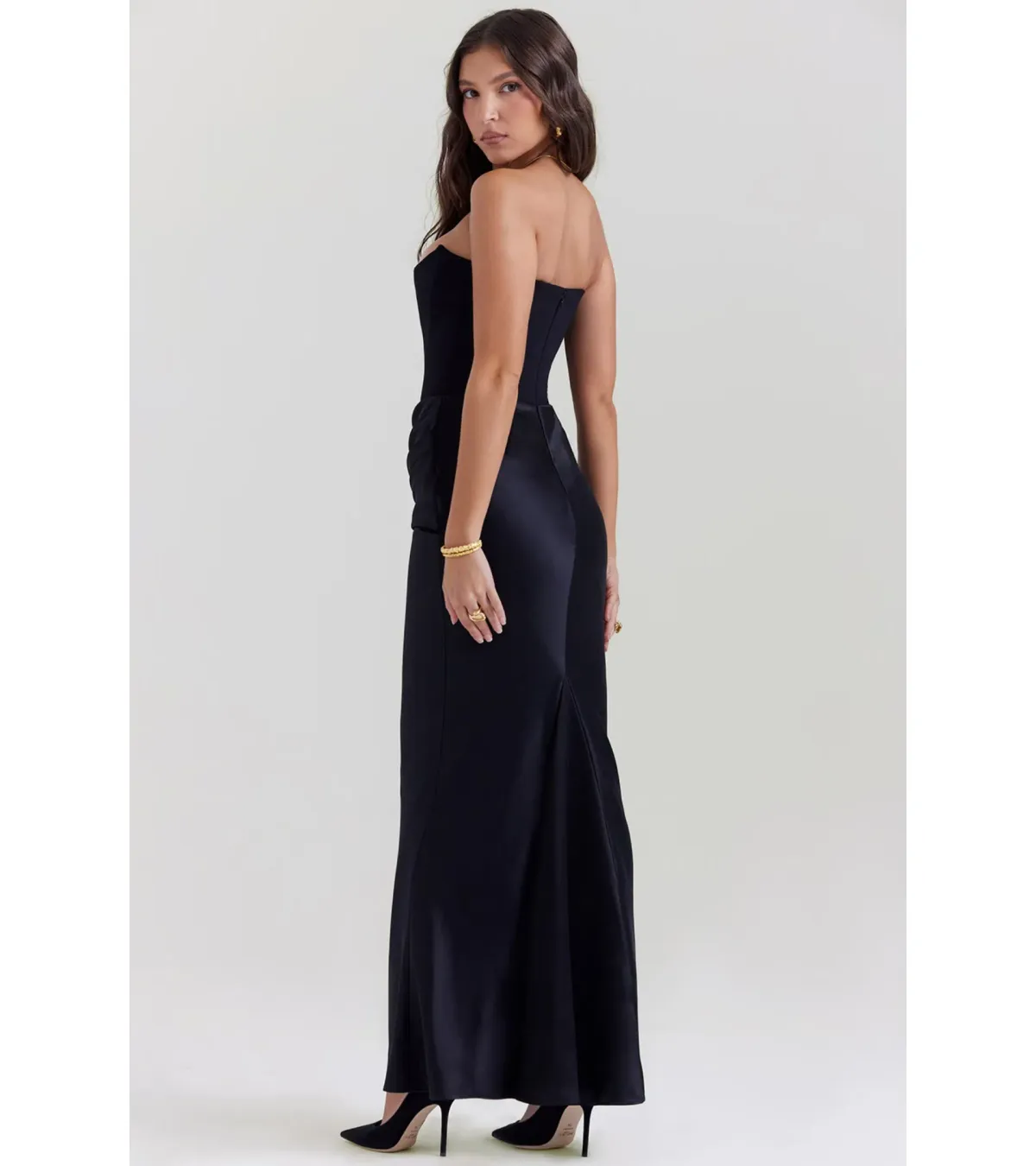 House of CB Persephone Strapless Corset Dress Black Size 6/XS - Image 4