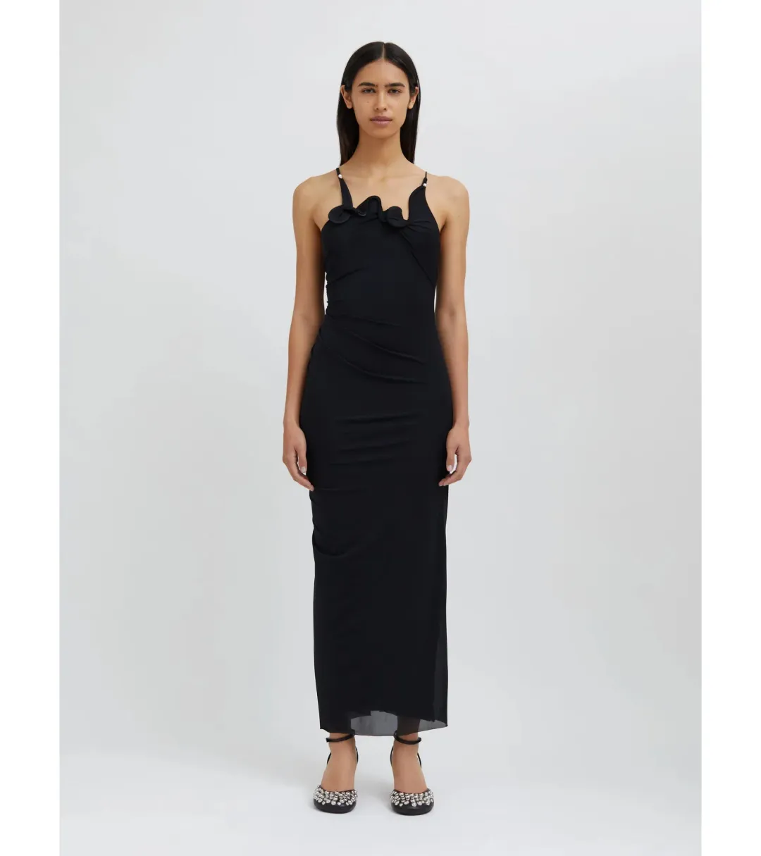 Christopher Esber Venus Cami Dress Black Size AU 6 for rent on The Volte - main image