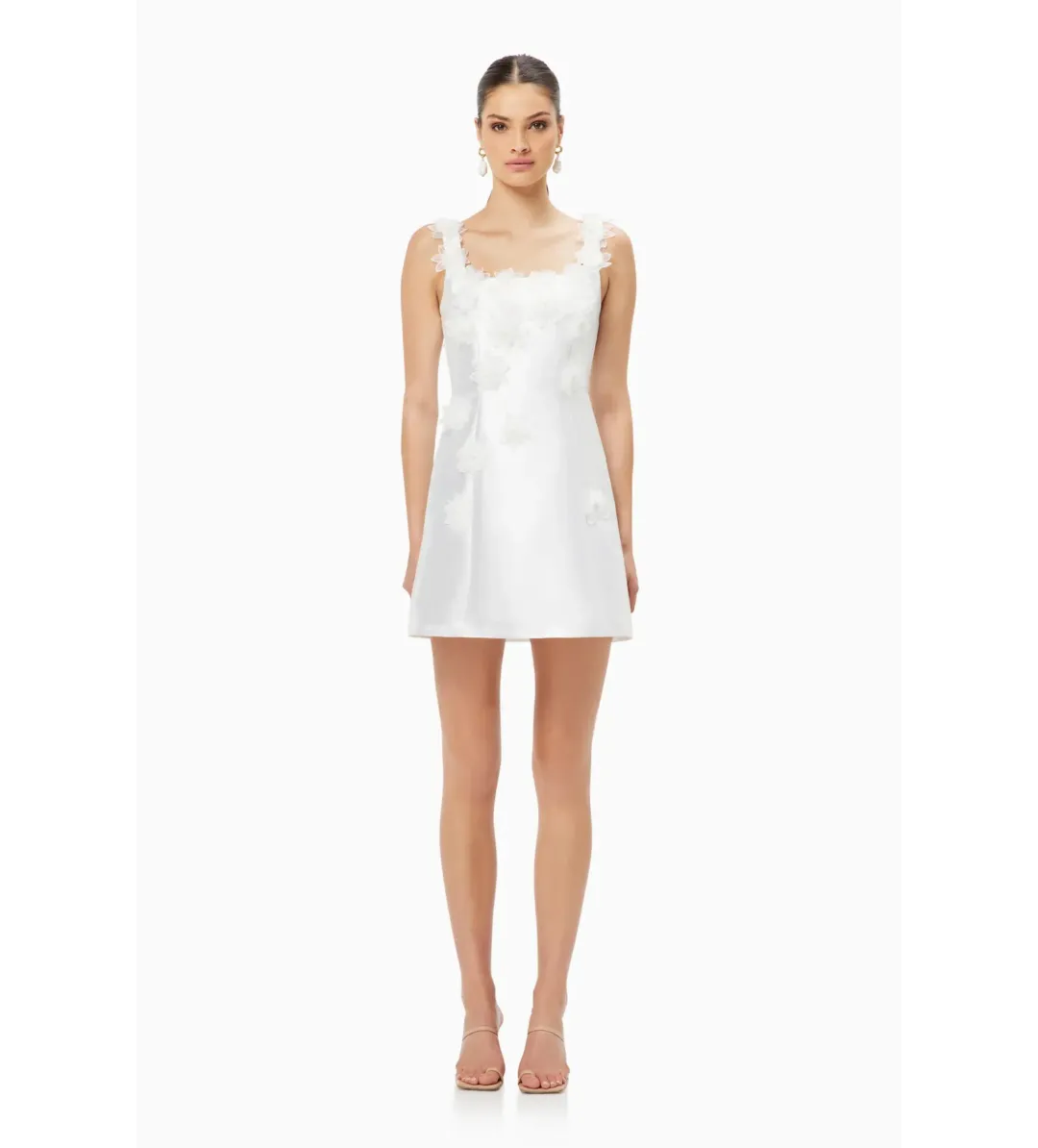 Elliatt Elder Floral Decal Applique White Size S / AU 8 for rent on The Volte - main image