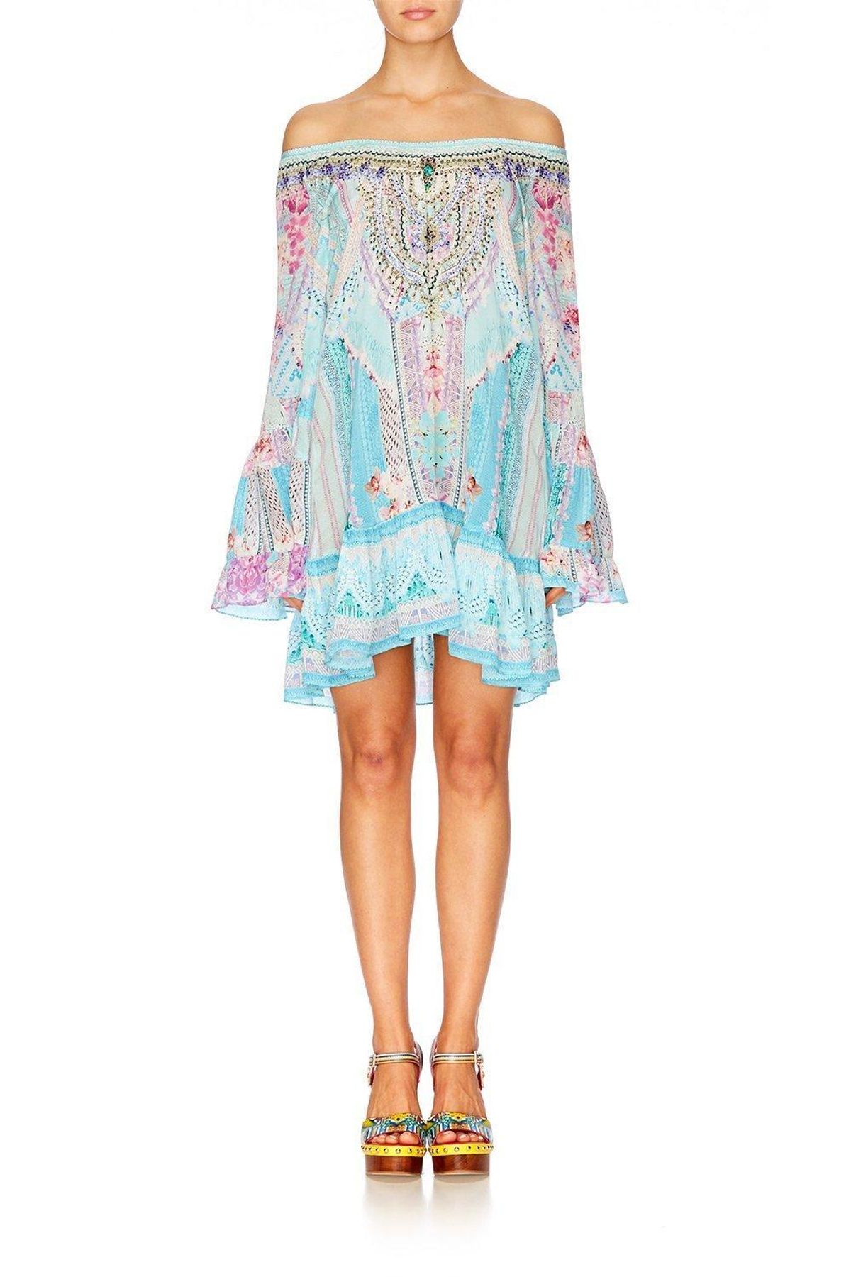 Camilla Garden State A Line Frill Dress Print Size Small - Image 6