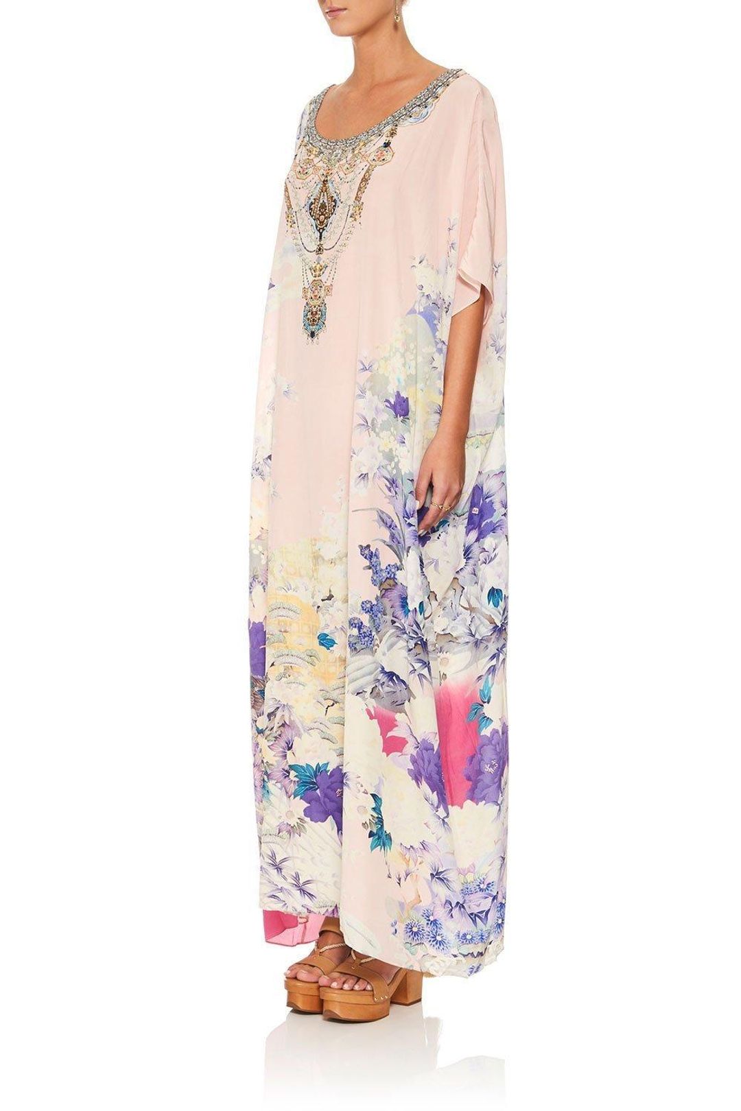 Camilla Harajuku Heiress Round Neck Kaftan Floral One Size for rent on The Volte - main image