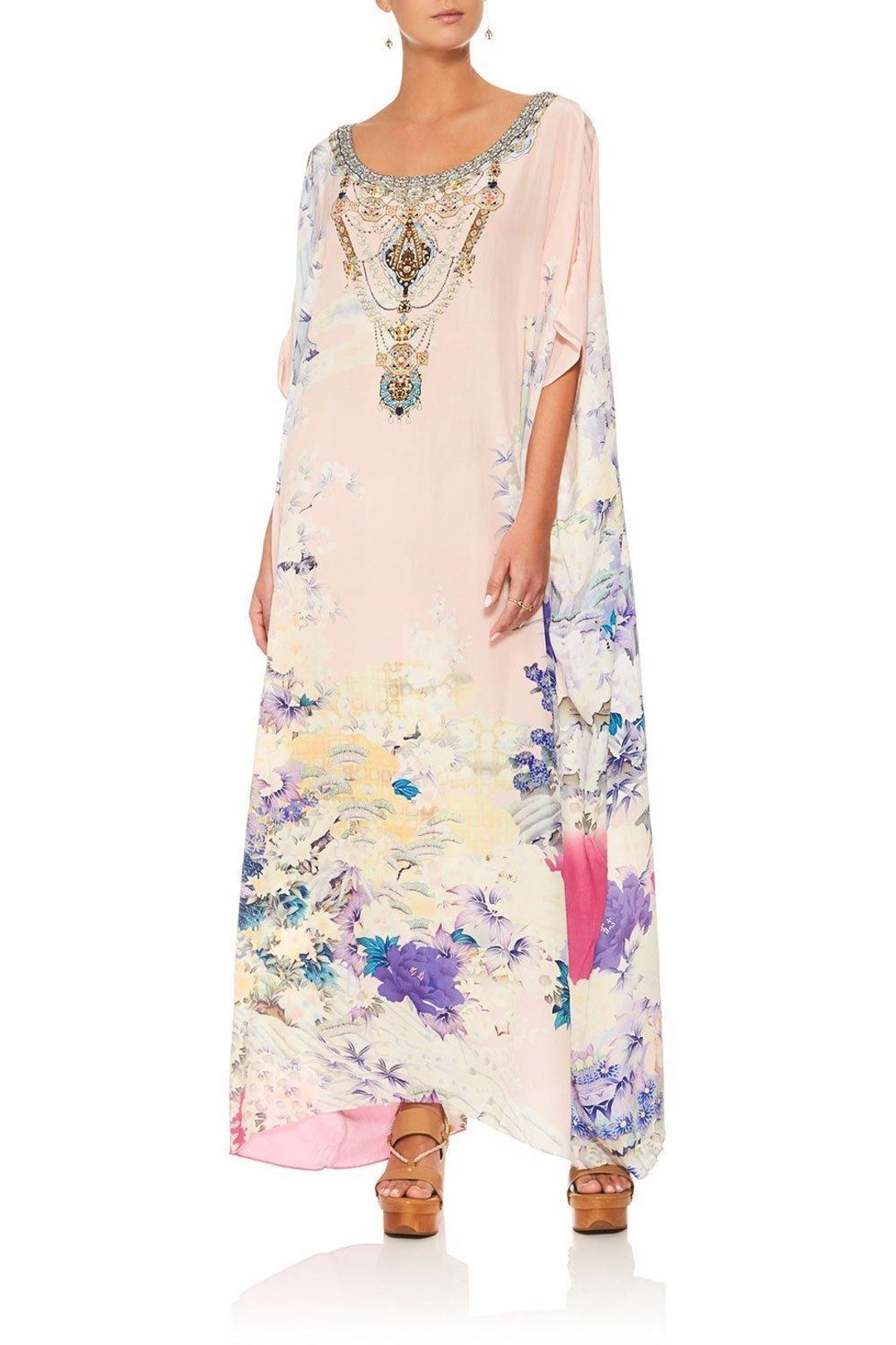 Camilla Harajuku Heiress Round Neck Kaftan Floral One Size for rent on The Volte - main image