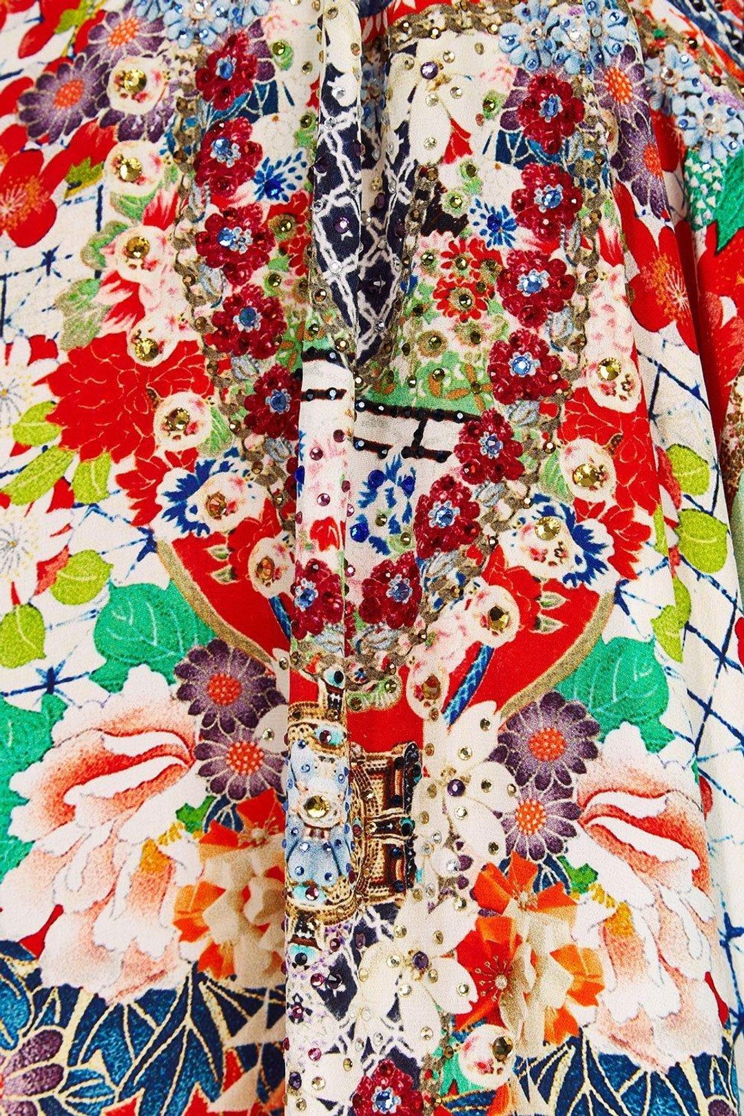 Camilla Geisha Girl Round Neck Kaftan One Size for rent on The Volte - main image