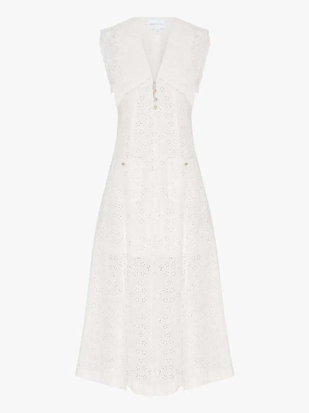 Alice McCall Wilde Grotto Midi Dress Porcelain White Size 4 for rent on The Volte - main image