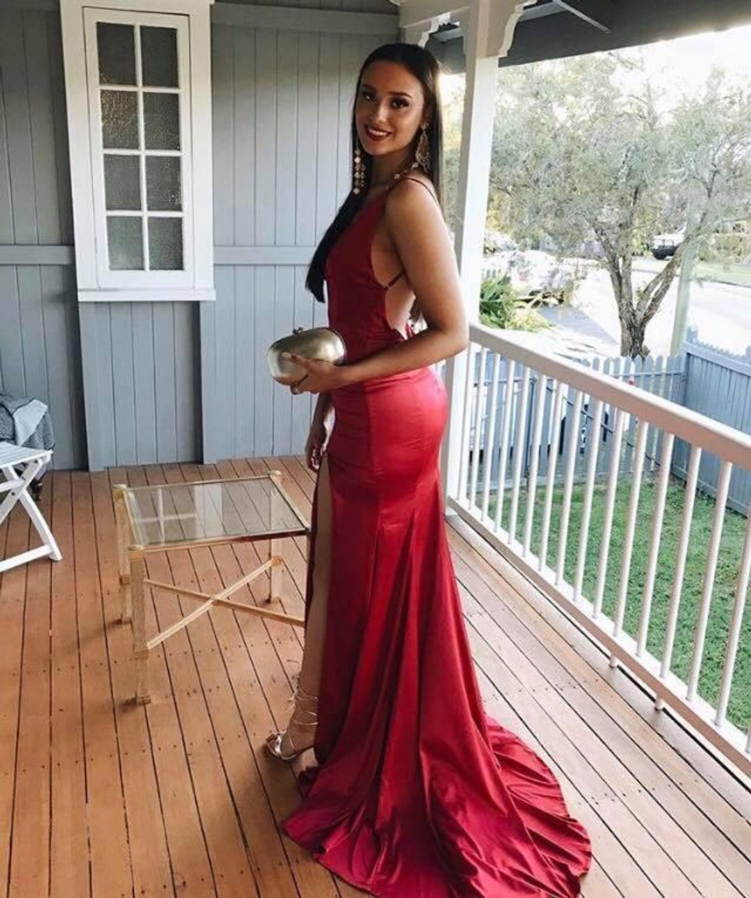 Alamour The Label Izabelle Gown Red Size 12 for rent on The Volte - main image