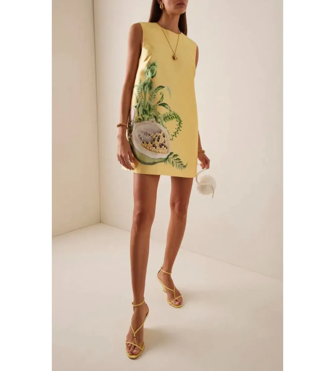 Alemais Sol Mini Dress Yellow Size AU 8 for rent on The Volte - main image