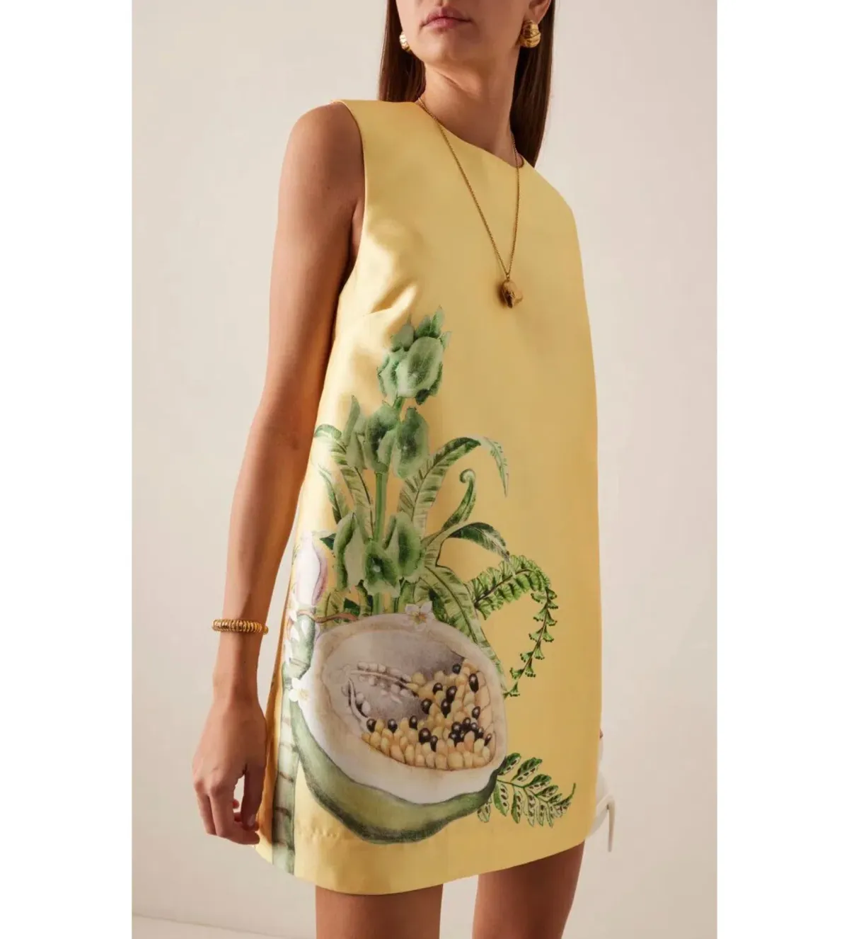 Alemais Sol Mini Dress Yellow Size AU 8 - Image 2