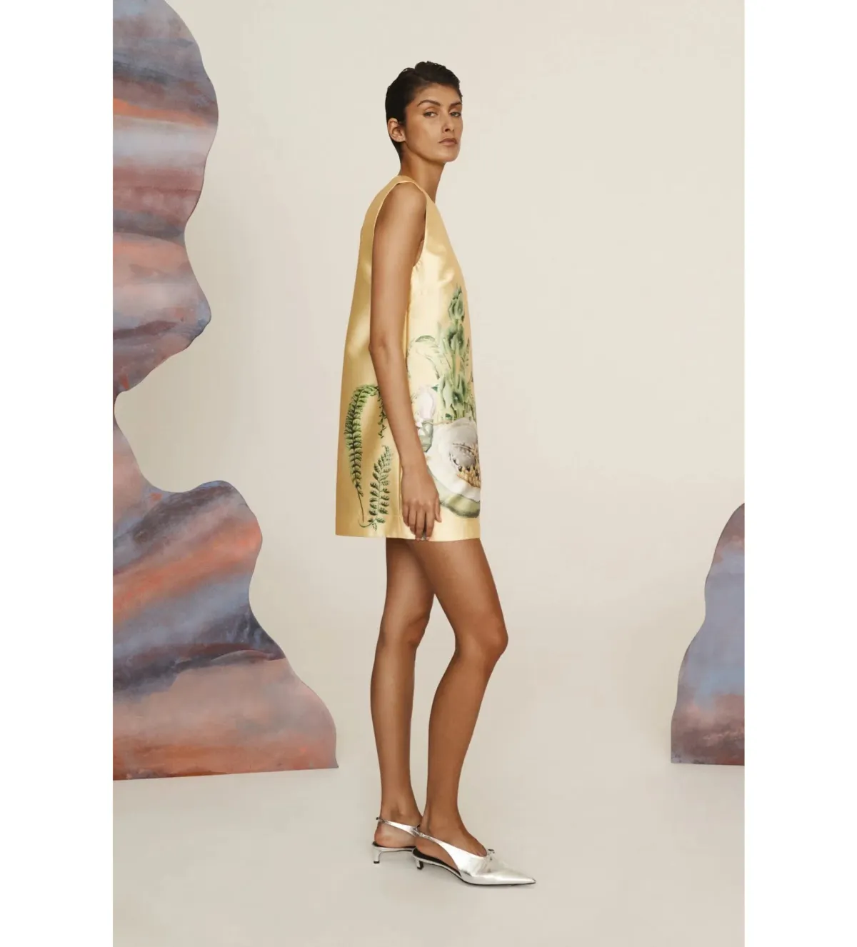 Alemais Sol Mini Dress Yellow Size AU 8 - Image 3