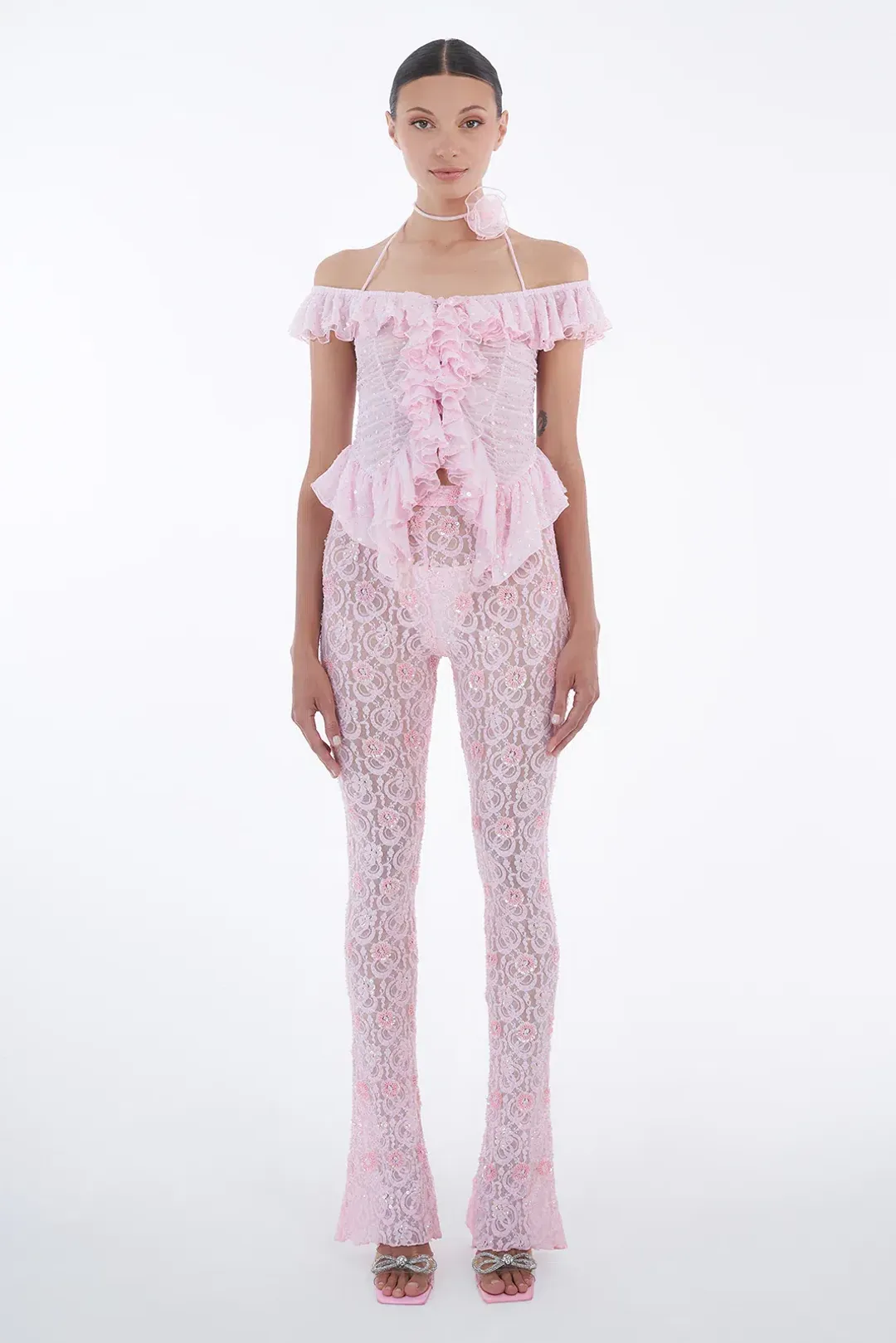 Dyspnea - Froncè Ruched Top Pink Size 12 for rent on The Volte - main image