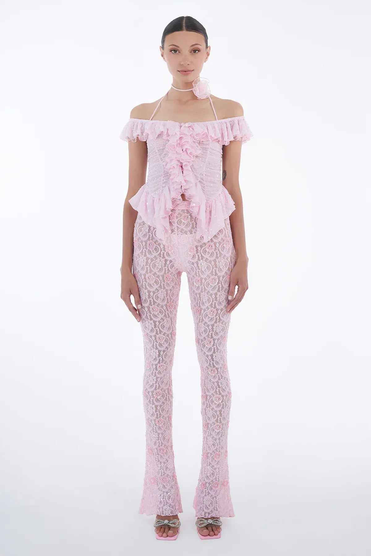 Dyspnea - Froncè Ruched Top Pink Size 12 - Image 7