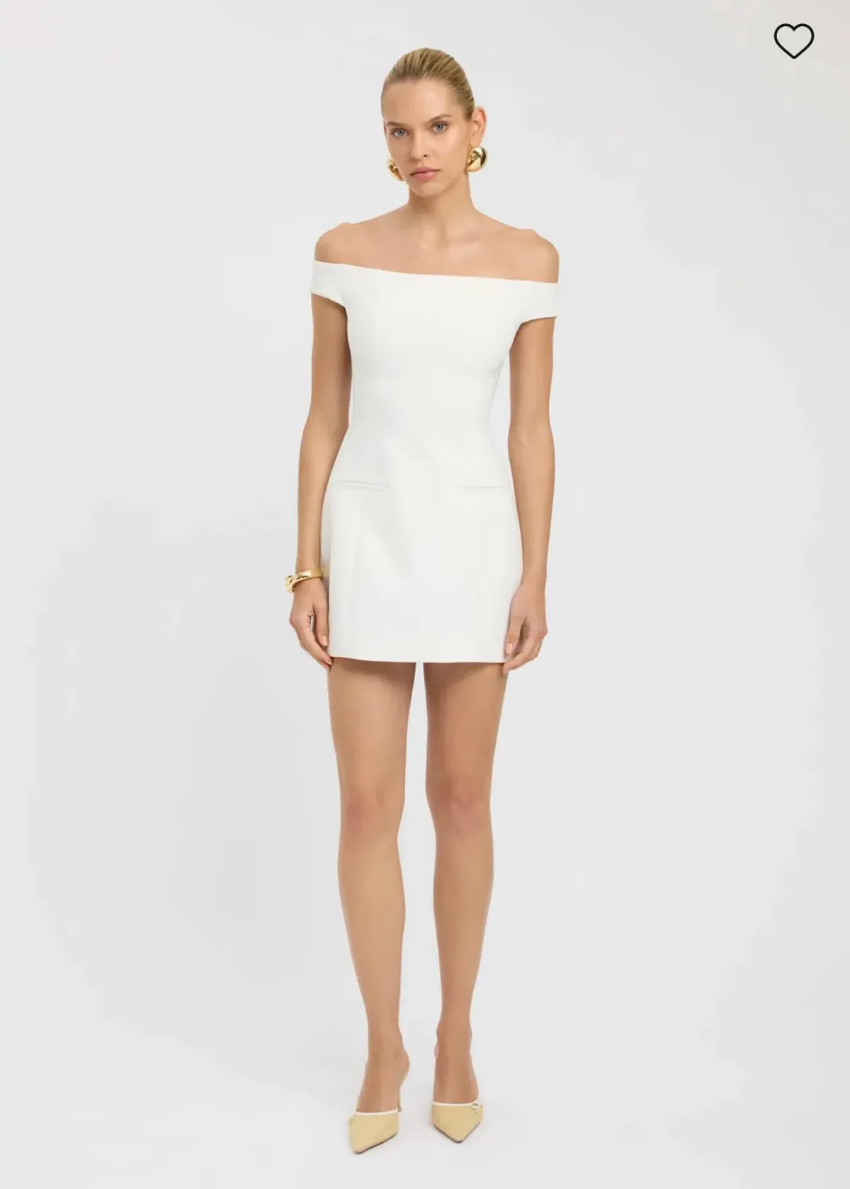 Kookai Alto Off Shoulder Mini White Size AU 12 - Image 2