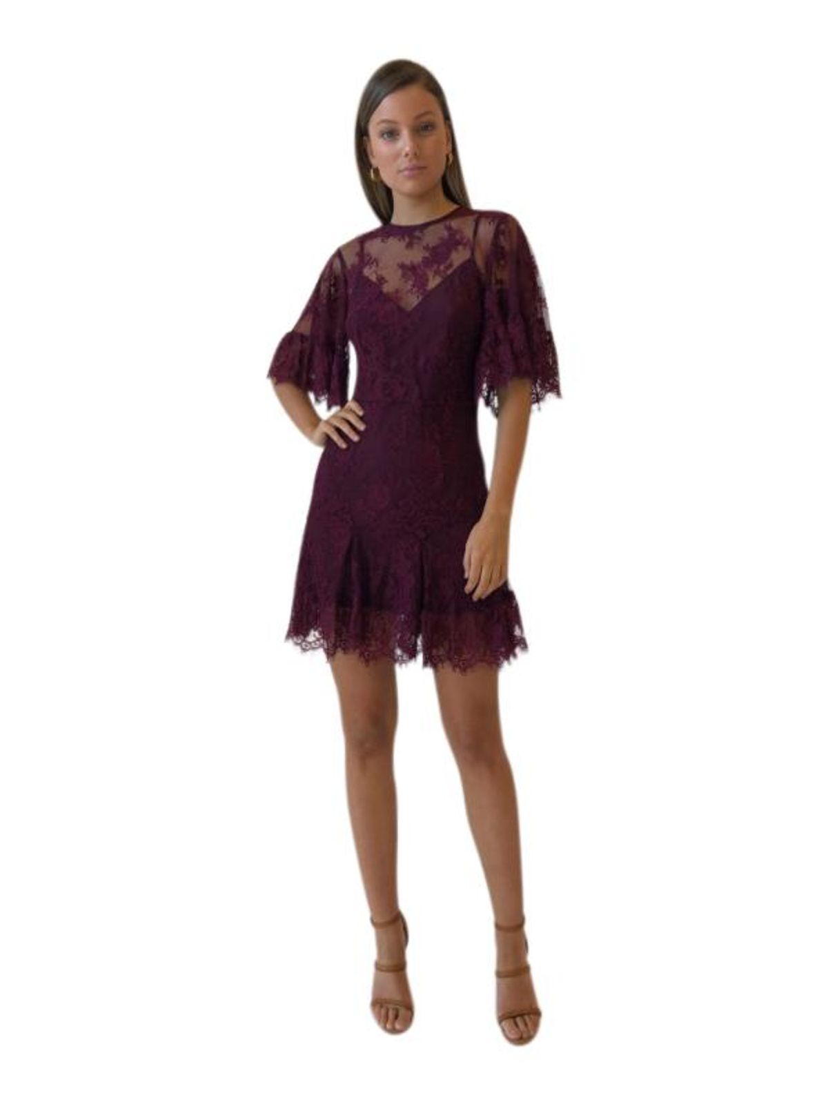 Talulah Blind Love Mini Dress Burgundy Size 6 - Image 2