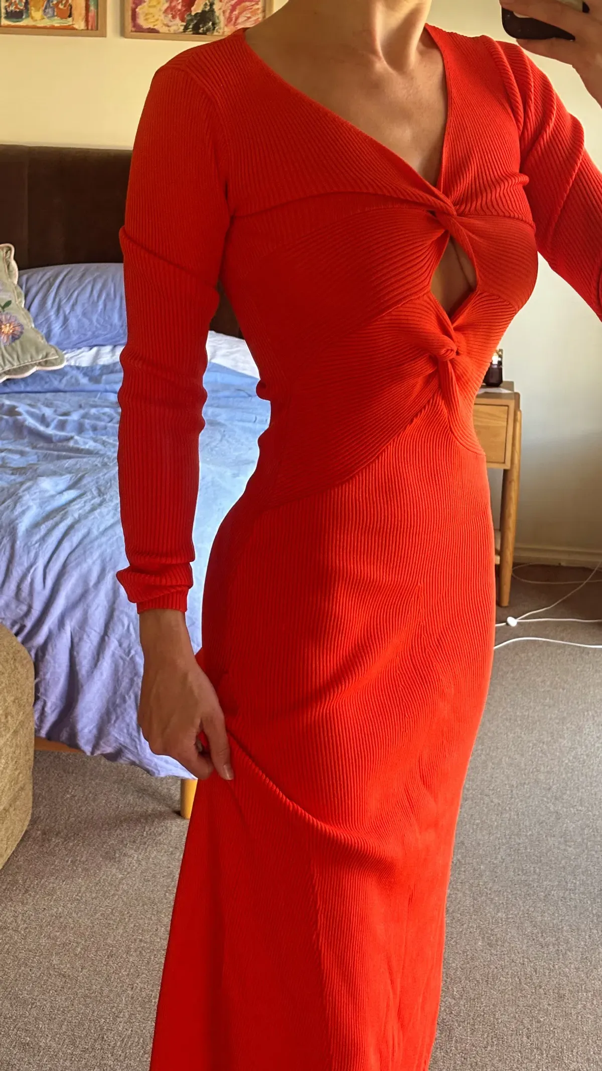 Mossman Twists and Turn Midi Dress Red Size 6 - Image 4