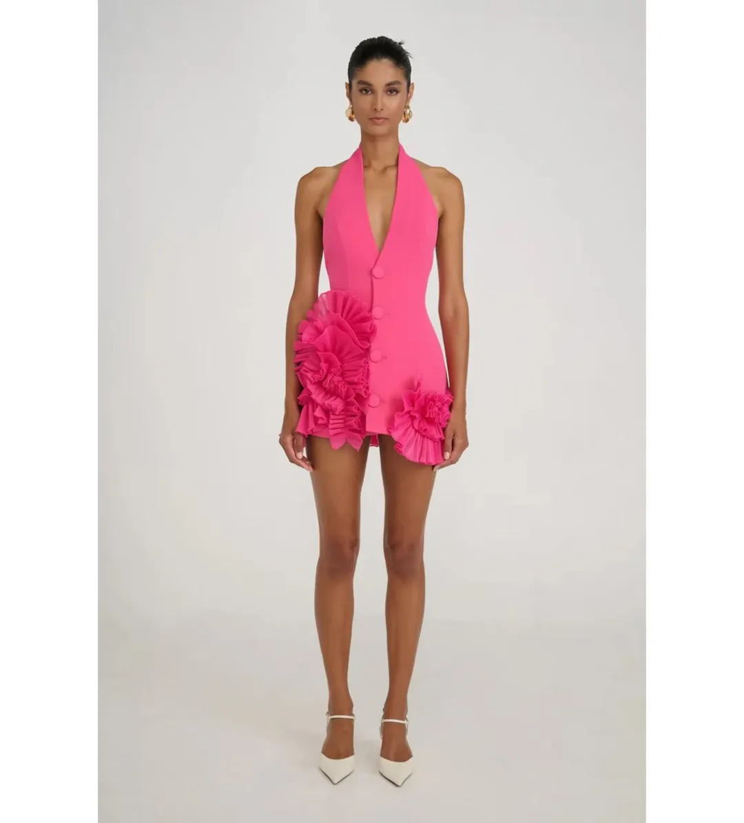 Eliya the Label Belinda Mini Dress Magenta Size S/AU 8 for rent on The Volte - main image