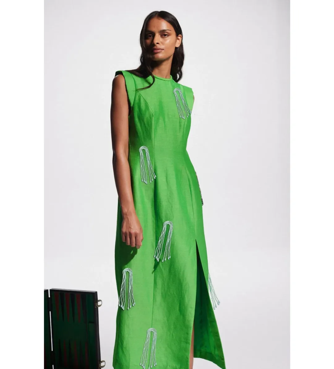 Alemais Dazzle Midi Dress Green Size AU 8  for rent on The Volte - main image