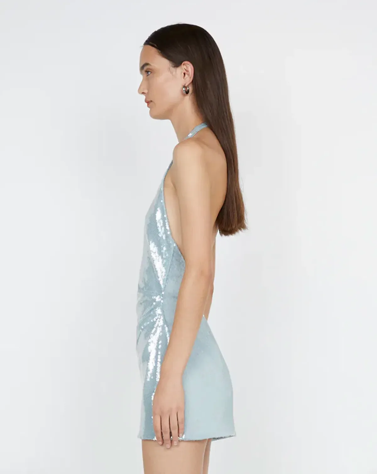 Bec & Bridge Shilou Halter Dress Silver Size Au 8 - Image 4