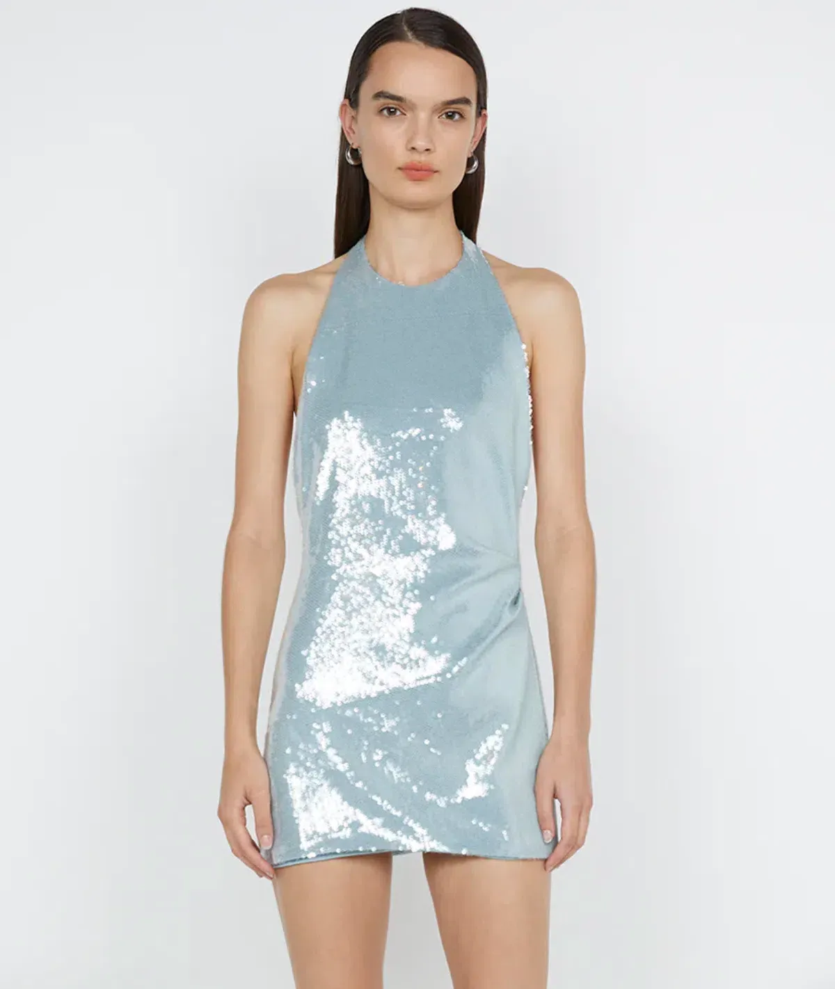 Bec & Bridge Shilou Halter Dress Silver Size Au 8 - Image 1