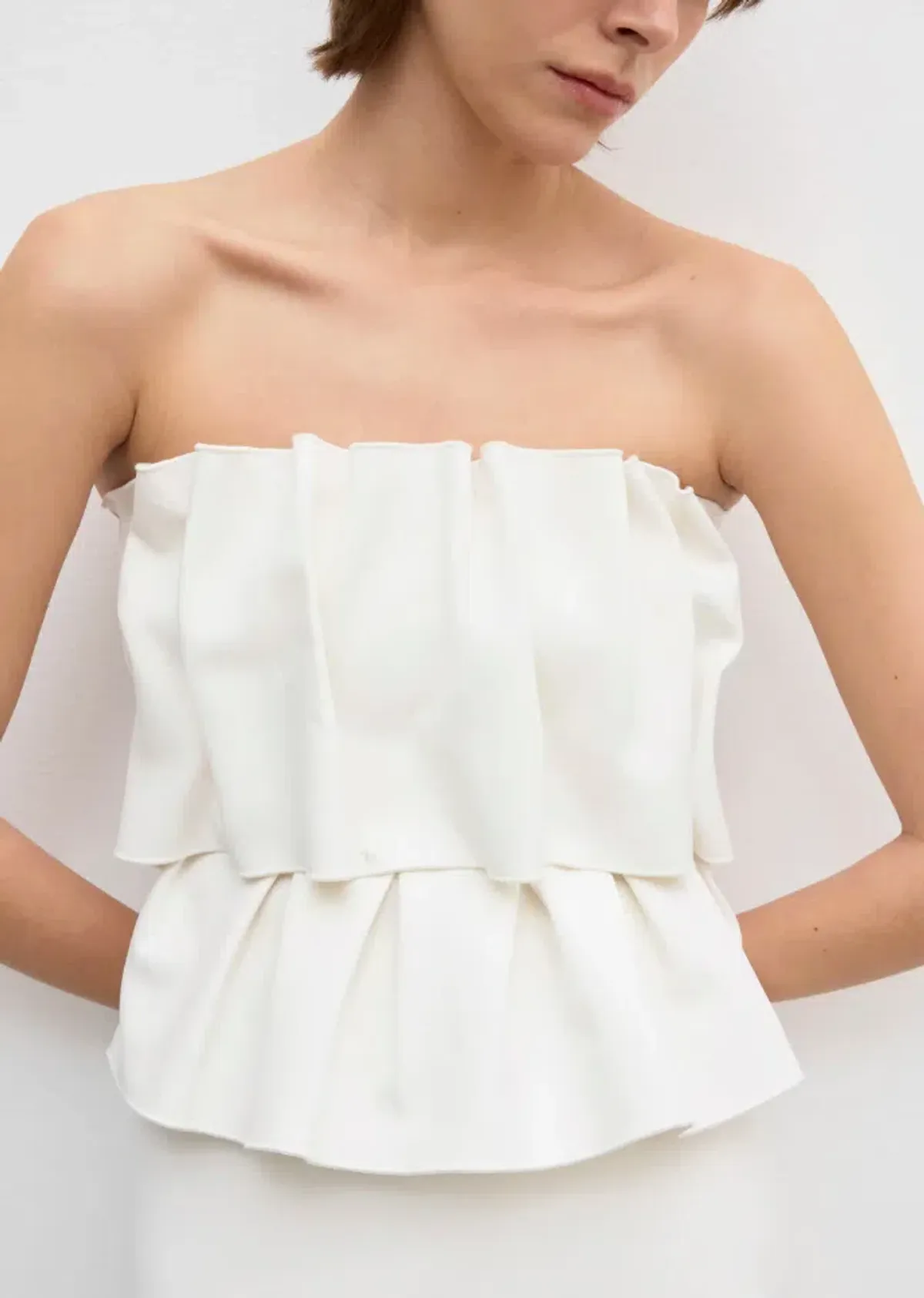 House of Dagmar Sculpted Tube Dress White Size 8 - Image 3