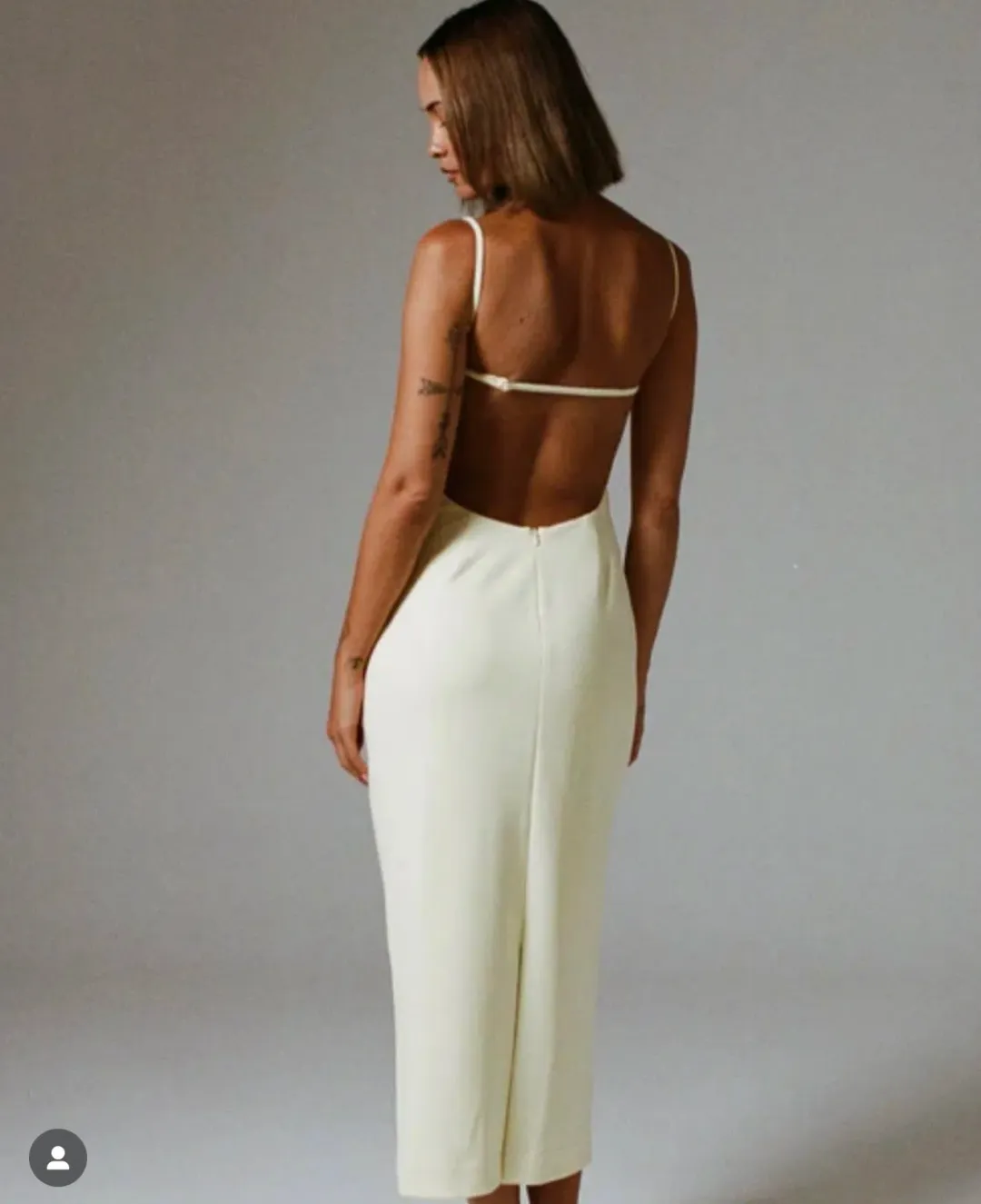 Chosen By Tuchuzy Aisha Crepe Midi Yellow Size 8 for rent on The Volte - main image