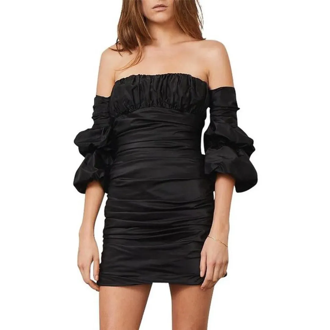 Bec & Bridge Midnight Groove Mini Dress Black Size AU 6 for rent on The Volte - main image