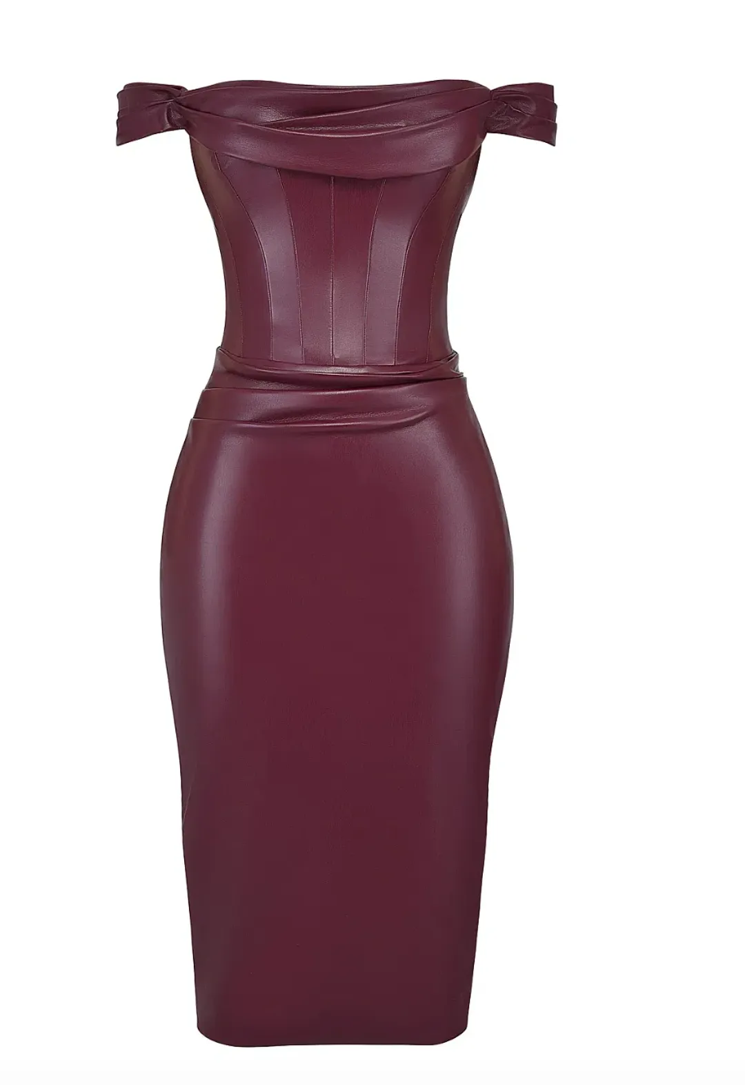 House of CB Raven Vegan Leather Corset Purple Size AU 8 for rent on The Volte - main image