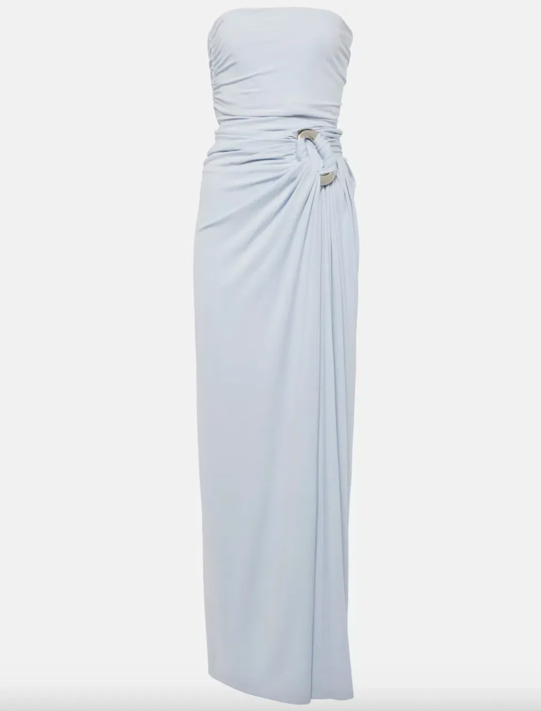 Simkhai  Emma Draped Jersey Bustier Gown Blue Size Au 8 for rent on The Volte - main image